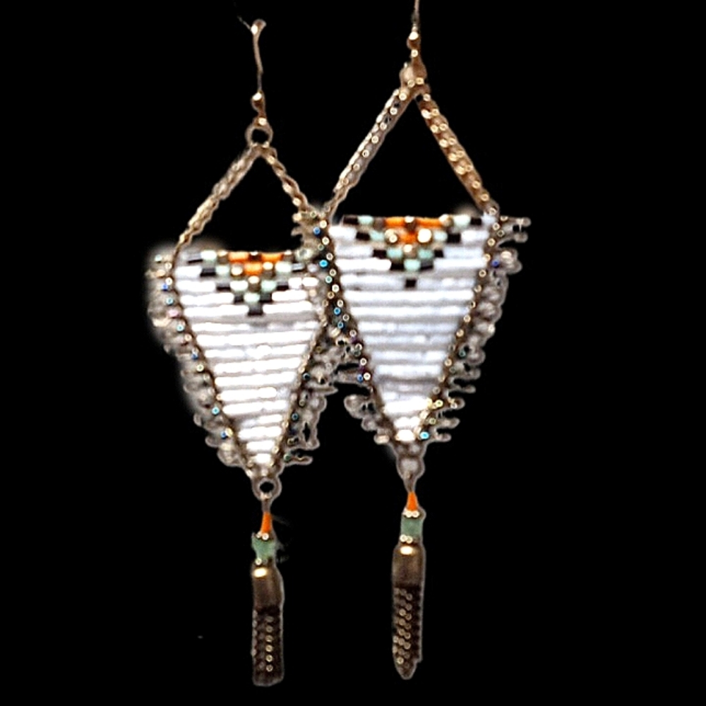 Aztec Inspired Beaded Earrings